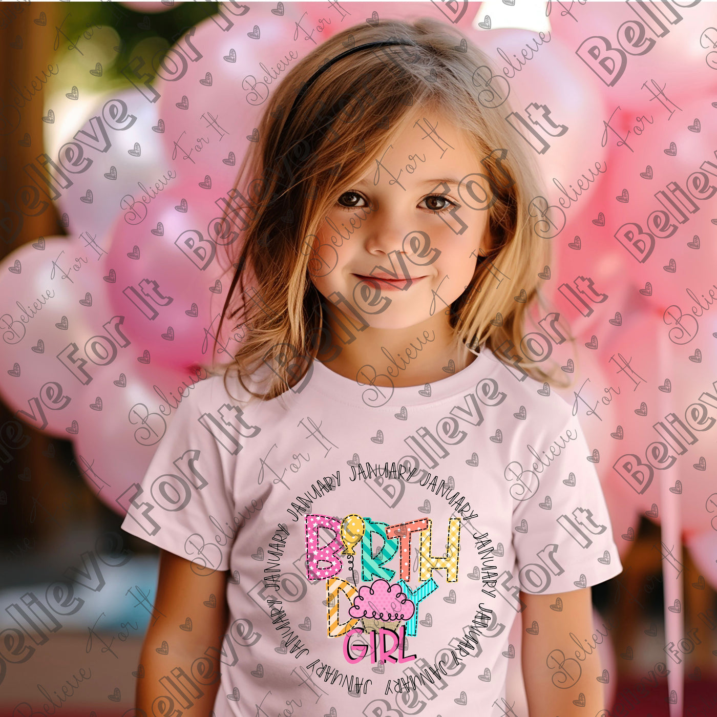 Youth Short Sleeve Birthday Girl by Month TShirt